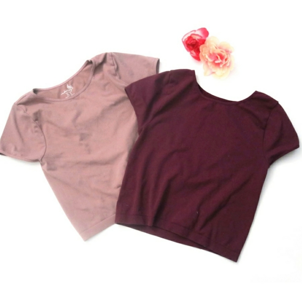 Lot Of 2 Free People Intimates Stretch T Shirts